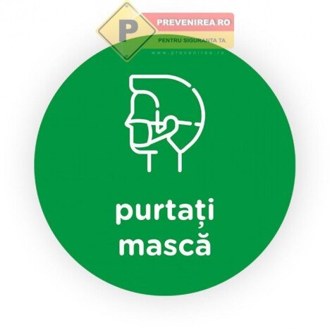 Semn verde purtati masca